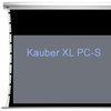 Kauber Blue Label XL Motorleinwand Tension mit Rand & Vorlauf Kasten weiß